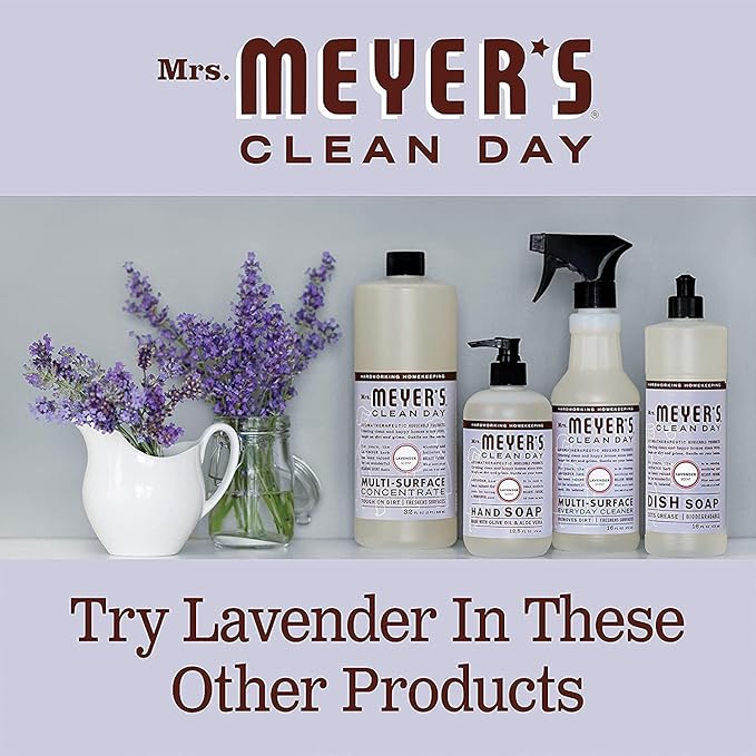 MRS. MEYER'S CLEAN DAY Liquid Fabric Softener Bottle, Lavender Scent, 32 Fl oz (Pack of 2)