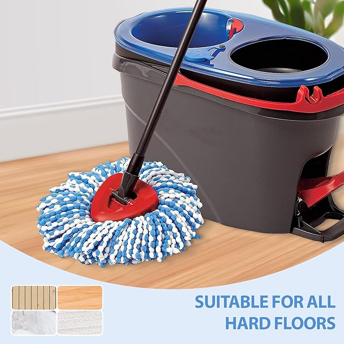 Spin Mop Replacement Heads, Microfiber Mop Refills, Easy to Replace (6 Heads)