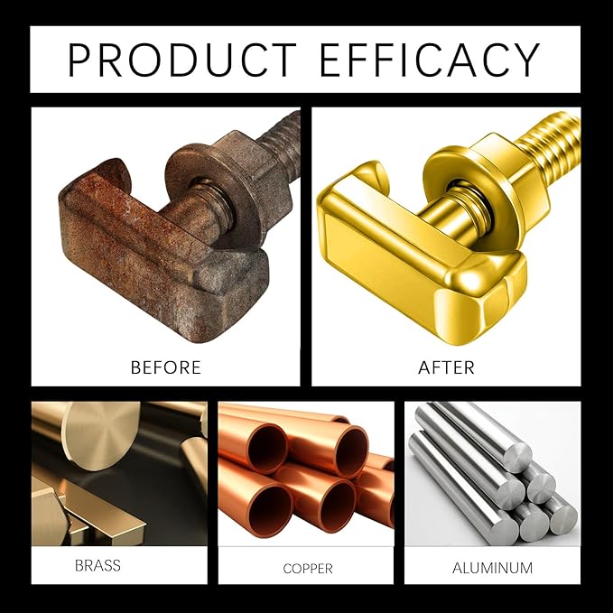 2PCS 120ML Brass Copper Polish,Instant Brass Copper Cleaner Tarnish Remover,Long-Lasting Shine,Metal Polishing Cleaner Cream