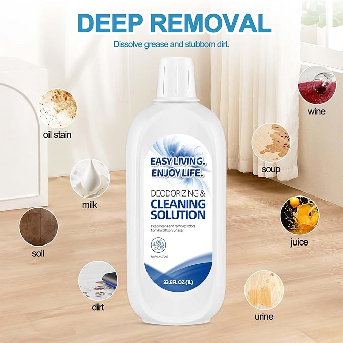 2L Hard Floor Cleaning Solution for Tineco iFLOOR Series - FLOOR ONE S3 S5 S6 S7 Series, Deep Cleaner for Floors, Child and Pet Friendly, Cleaner Refill for All Wet Dry Vacuum Mop(33.8 OZ*2)