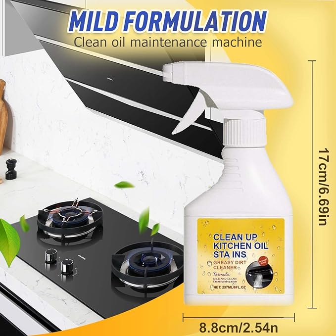Kitchen Heavy Oil Cleaner Spray, 2026 New All Purpose Kitchens Heavy Oil Cleaning Agent, Kitchen Degreasing Cleaning Spray Grease Remover for Stove, Oven, Dishwasher, Appliances (1PCS)