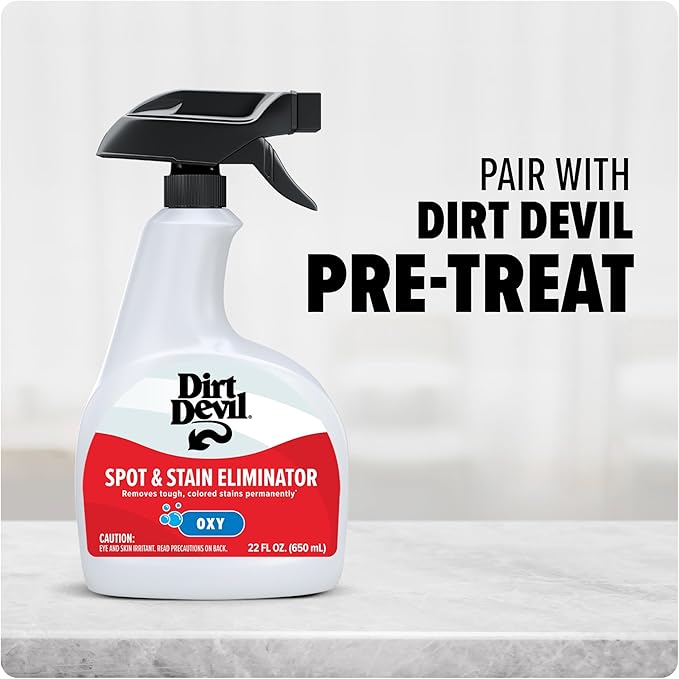 Dirt Devil Pet Portable Spot Cleaner Solution, 32 oz., Fresh Blossom Scent, Upholstery and Carpet Shampoo Solution, Eliminates Pet Messes and Odors, Pair with Dirt Devil Portable Spot Cleaners