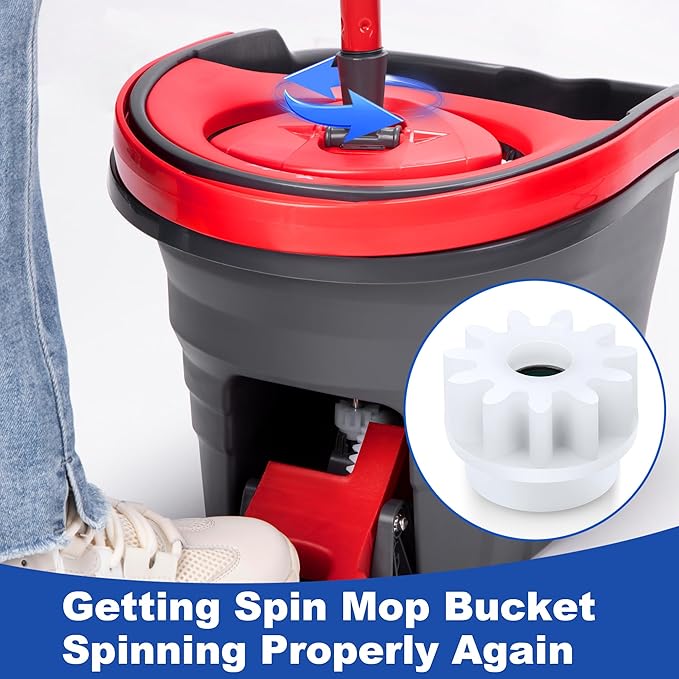 2 Pcs Spin Mop Bucket Replacement Gear Compatible with Ocedar Mop Bucket Pedal Only One Way Bearing Repair Parts