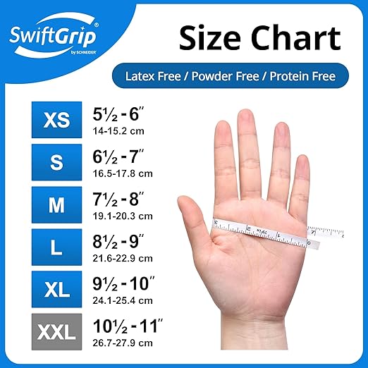 Disposable Nitrile Exam Gloves, Blue, Nitrile Gloves Disposable Latex Free, Medical Gloves, Cleaning Gloves, Food-Safe Rubber Gloves, Powder Free, Non-Sterile, 50-ct Box (Large)