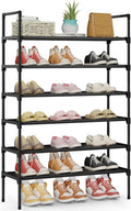 Kitsure Shoe Rack - 6-Tier Shoe Organizer, Shoe Rack for Closet, Entryway, Bedroom, Easy- Assembly Storage Shelf with Side Handles, 27.6" Wide - 6 Tiers, Black