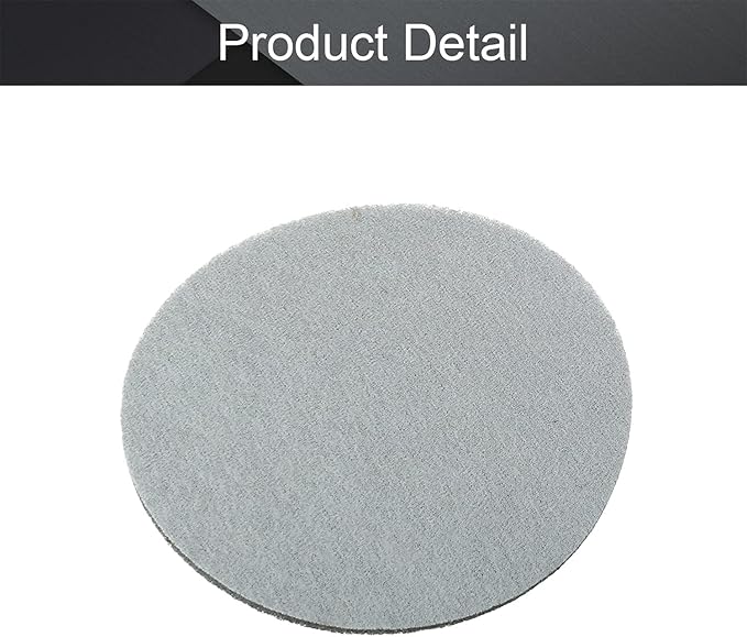 Utoolmart 7 Inch Scrubber Scouring Pads 1200 Grits Drill Scuffing Disc Hoop and Loop Surface Conditioning Disc Gray 6Pcs