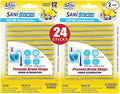 SANI 360° Sani Sticks Drain Cleaner and Deodorizer, 24 Count, Lemon Scent Enzyme Pipe Cleaners, Eliminate Odors, Prevent Clogged Drains, Safe for Sinks, Bathtub Drains, Septic Tanks