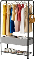 SINGAYE Clothes Garment Coat Rack Drying Clothing Racks Metal Freestanding for Hanging Clothes Portable Closet for Laundry Bedroom Black