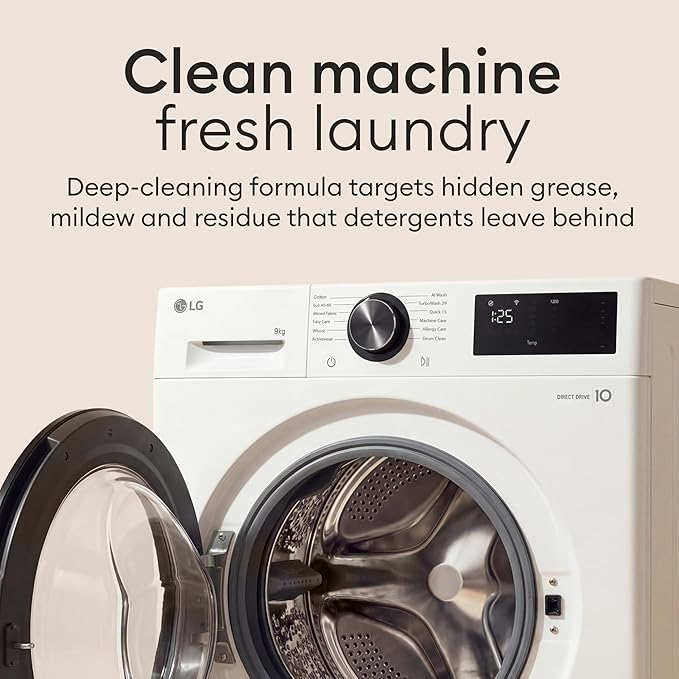 Vove Washing Machine Cleaner Tablet Starter Set, 12 Count with Reusable Storage Tin - Deep Clean Descaler for Odor, Residue and Hard Water - Enzyme and Oxygen-Powered, Plant-Based Formula