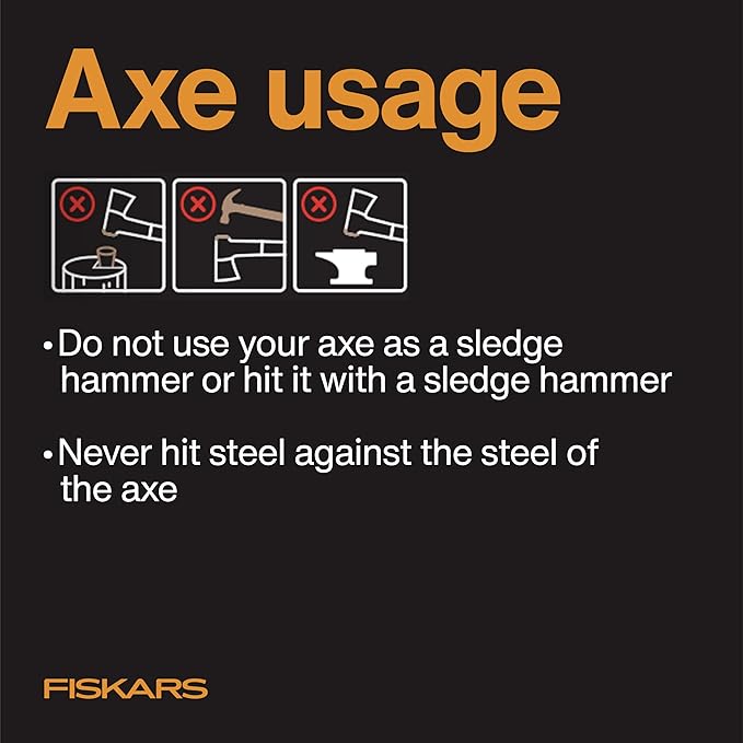 Fiskars X27 Super Splitting Axe, 36" Wood Splitting Axe for Medium to Large Size Logs with Shock-Absorbing Handle, Split Firewood, Forged Steel Blade, Bushcraft Gear and Camping Hatchet
