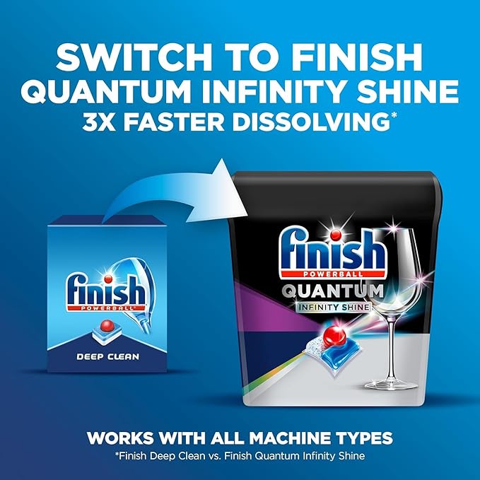 Finish - All in 1 - Dishwasher Detergent - Powerball - Dishwashing Tablets - Dish Tabs - Fresh Scent, 94 Count (Pack of 2) - Packaging May Vary