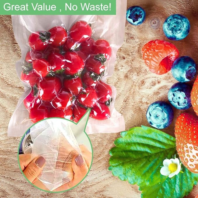 O2frepak 4Pack 8x50 Rolls (Total 200Feet) Vacuum Sealer Bags Rolls with BPA Free,Heavy Duty Vacuum Sealer Storage Bags Rolls,Cut to Size Roll,Great for Sous Vide