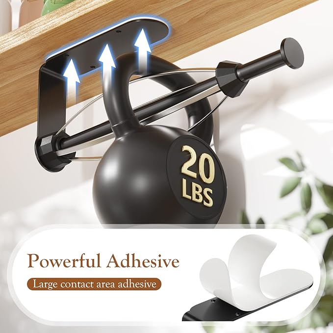 3 Pack Paper Towel Holder Under Cabinet + 2 Towel Robe Hooks, Single Hand Operable Wall Mount Paper Towel Holder with Damping Effect, Adhesive or Drilled Paper Roll Holders for Kitchen, Bathroom, RV