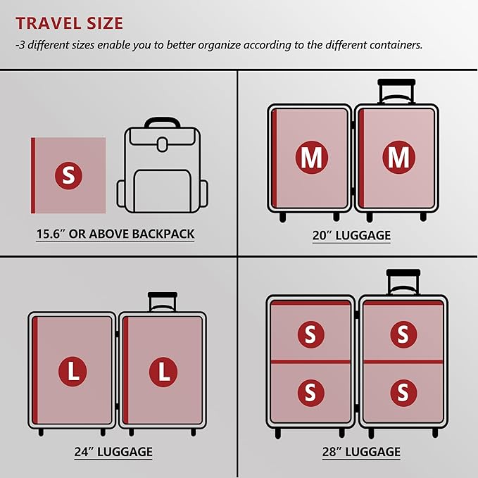 Travel Vacuum Bags for Clothing with Rechargeable Electric Pump, Compression Packing Cubes Organizer Storage for Luggage Suitcase, Space Saver Seal Bags for Vacation Cruise, 18 Combo