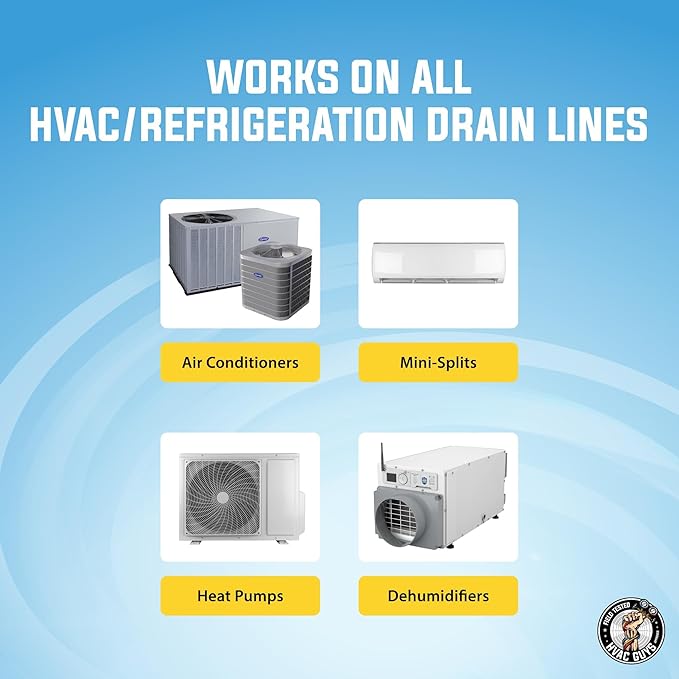 AC Drain Line Cleaner 4 Pack | Prevent Buildup and Overflow | 8oz - Up to 3 Months of Protection | Fast Acting & Long Lasting Bio-Enzymatic Formula