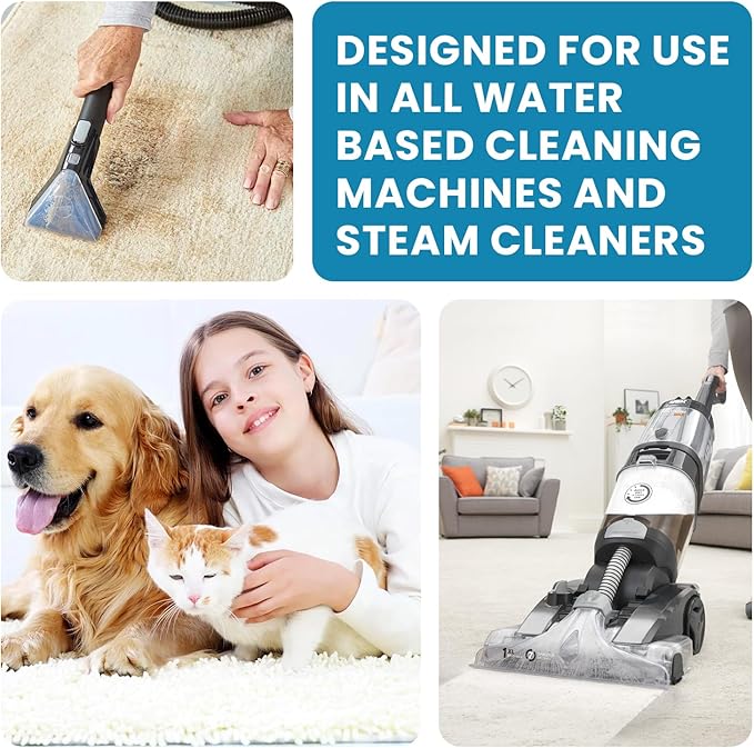 Carpet Cleaner Shampoo - MADE IN USA - Concentrate Carpet Cleaner & Deodorizer - Pet Stain And Odor Remover - Rug Extracting Shampoo, Upholstery, and Machine Use - Fresh Scent (64 Fl oz) (32 Fl oz)
