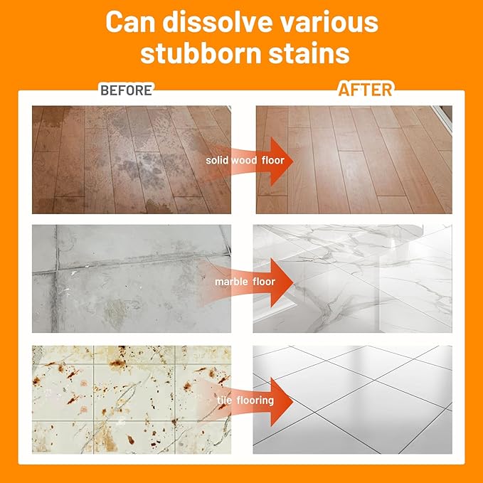 Sweet Orange Scent Floor Cleaning Solution Compatible with Dreame Cleaning Solution, Floor Cleaner for Hardwood Tile Hardfloor, Compatible Robot Vacuums with Mopping and Wet Dry Vacuum (1 Bottle)