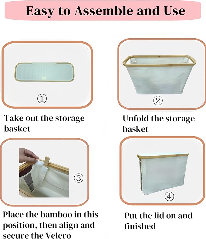 Toilet Paper Storage Basket with Lid, Large Capacity for 12 Rolls, Stackable and Foldable Freestanding Paper Towel Holder - Space Saving Modern Beige Design