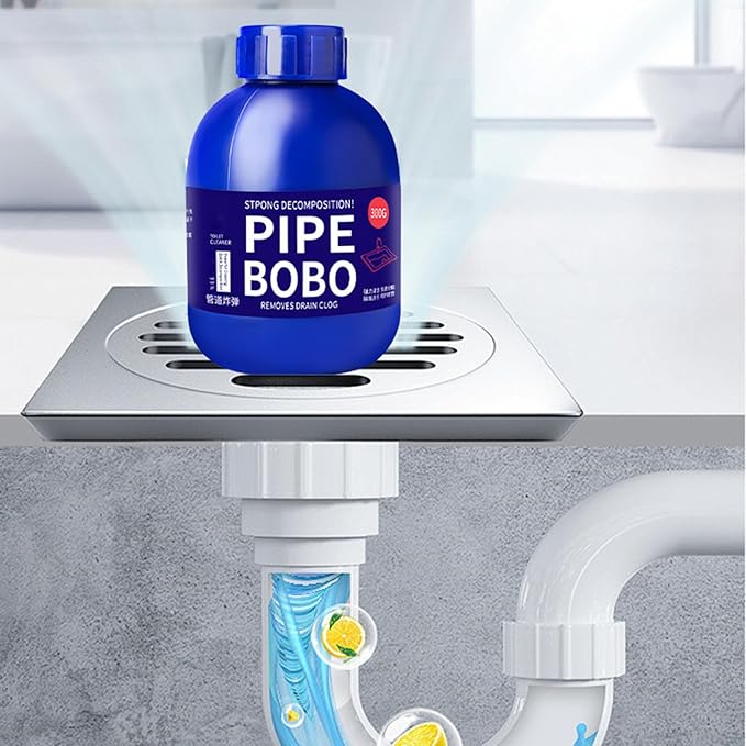 Heavy-Duty Pipe Declogger & Deodorizer, Professional Strength Pipe Dredging Formula, Fast-Acting Sink/Toilet/Kitchen Drain Opener, Powerful Unclogging, Clog Remover, Shower, Tub, Compatible (1)