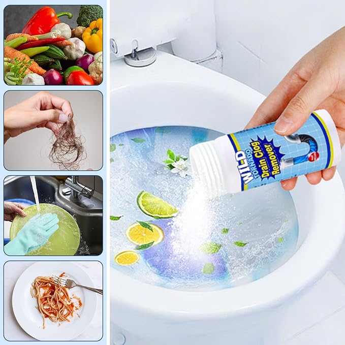 4PCS Wild Tornado Pipe Dredge,Strong Drain Cleaner for Kitchen, Powerful Sink Cleaner for Kitchen Toilet Pipeline Quick Cleaning Tool