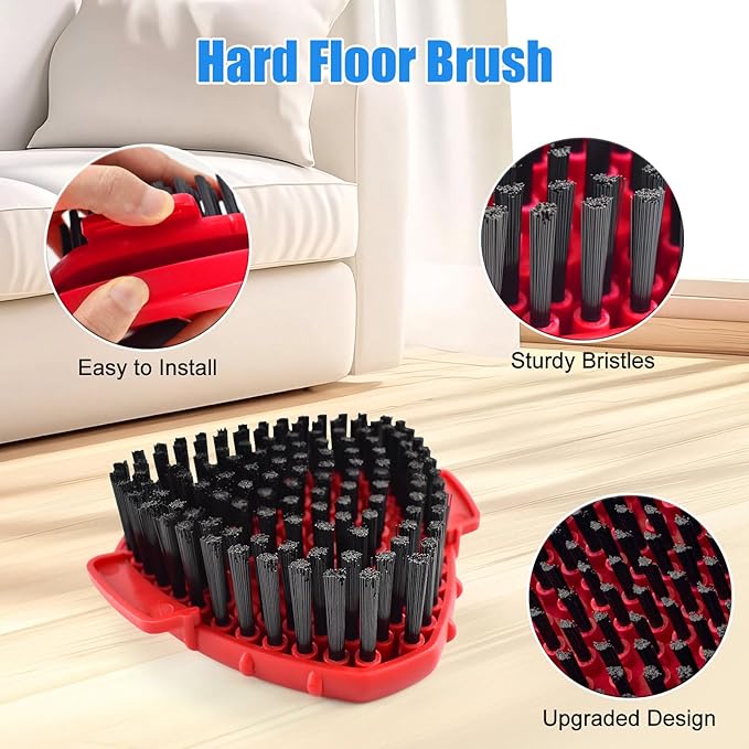 4Pack Mop Replacement Head for O Cedar RinseClean 2 Tank System, Mop Replacement Base and Upgrade Scrub Brush for O-Cedar,Spin Microfiber Mop Refills for Cleaning All Floors