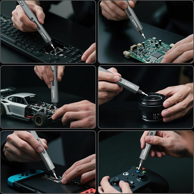 STREBITO 144-Piece Upgraded Electric Screwdriver, Max 0.7 N.m, 120 Magnetic Bits, 5-gear Torque Adjustment, Precision Screwdriver Set, Repair Tool Kit for Tech, Electronics and PC