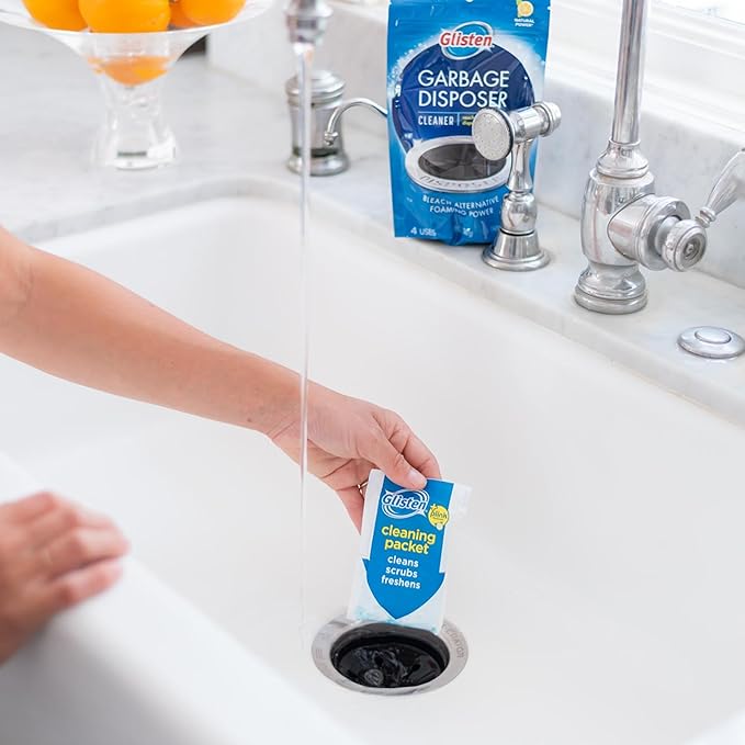 Glisten DP20B Disposer Care Foaming Garbage Disposer Cleaner-Twenty Pack (20 Uses)-Powerful Disposal Cleanser for Complete Cleaning of Entire Disposer-Lemon Scented, 24.5 oz