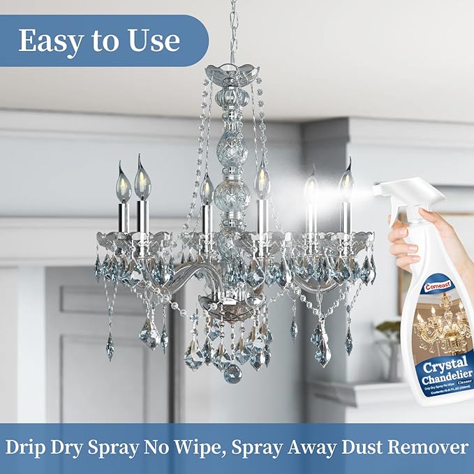 Chandelier Cleaner Drip Dry Spray No Wipe Drip