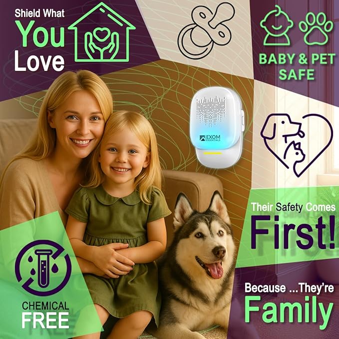 T26 - Ultrasonic Pest Control 4-Pack: Indoor Plug-in Repeller for Mice, Rodents, Squirrels, Insects, Roach Killer, Ant & Spider Repellent, Bed Bug & Flea Spray and mouse traps Alternative