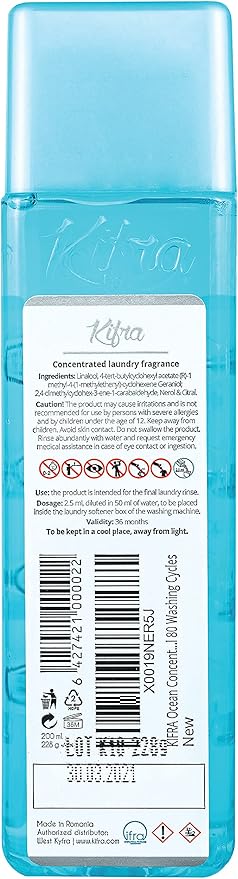 KIFRA OCEAN Concentrated Laundry Fragrance 6.76 Fl Oz 200ml 80 Washing Cycles