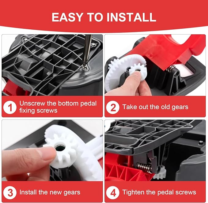 Pedal Bearing Replacement for OCedar Mop Bucket - Easy Fix for O-Cedar Easywring Bucket System - One Way Clutch Gear Sprockets Spin Mop Replacement Parts for 90% Rotation Mop Bucket(4Pcs)