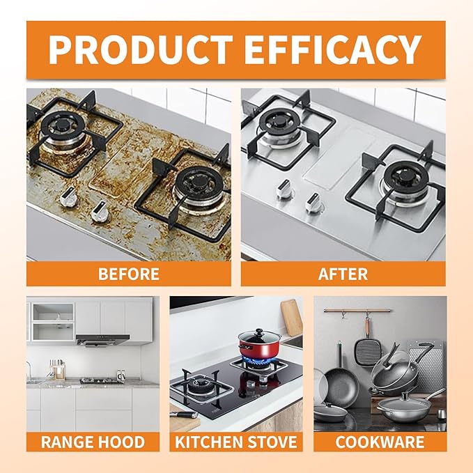 All Purpose Cleaner, Remove Stains Cleaning Spray, Kitchen Cleaner Spray, Multi Purpose Cleaner Spray Removes Grease, Grime, And Stains On Bathrooms, Floors, and More(2pcs)