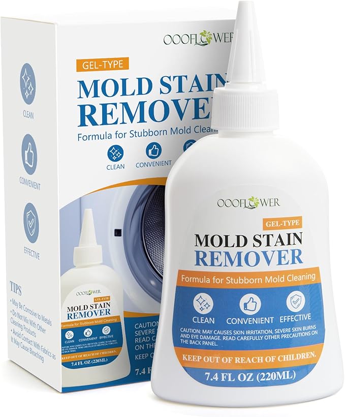 24PC Washing Machine Cleaner Tablets+Stain Remover Gel Cleaner, Heavy Duty Household Cleaner for Front Loader Washing Machine Seal, Bathroom Tile, Grout, Shower & Caulk, 7.76 Fl Oz