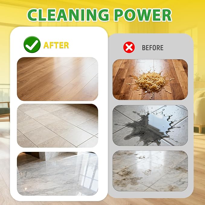 Floor Cleaning Solution Compatible with Tineco – Lemon Floor Cleaner – Long-Lasting, Zesty Scent – For All Cordless Wet/Dry Vacuum Mop Cleaner & Robot Vacuums with Mopping (2 Bottle)