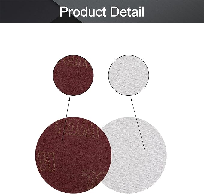 Utoolmart 5 Inch Scrubber Scouring Pads Scuffing Disc Hoop and Loop Surface Conditioning Disc Red 6Pcs