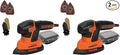 BLACK+DECKER Detail Sander,1.2 Amp,16,000 OPM,Compact Design,3-Position Grip for Comfort,Includes Dust Collector,Corded (BDEMS600),(Pack of 2)