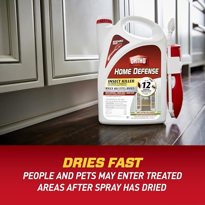 Ortho Home Defense Insect Killer for Indoor & Perimeter2 and Refill Bundle: Long Lasting Bug Barrier, Kills Ants, Roaches, Spiders, 1 gal.