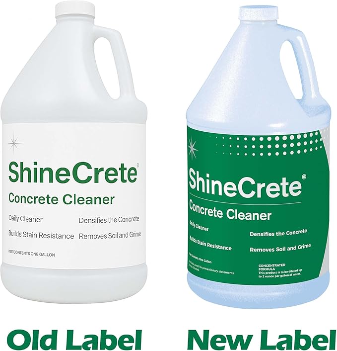 ShineCrete Concrete Cleaner & Protector, pH-Balanced Daily Maintenance for Polished Concrete Floors, Auto-Scrubber Safe, Light Apple Scent, 1 Gallon Concentrated
