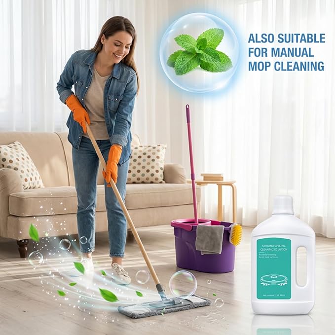 1L Floor Cleaning Solution Original Scent Compatible With Dreame Cleaning Solution,Residue & Streak Free Suitable For All Robot Vacuum Cleaners And Wireless Wet Dry Dual-Use Vacuum Cleaners.(1 Bottle)