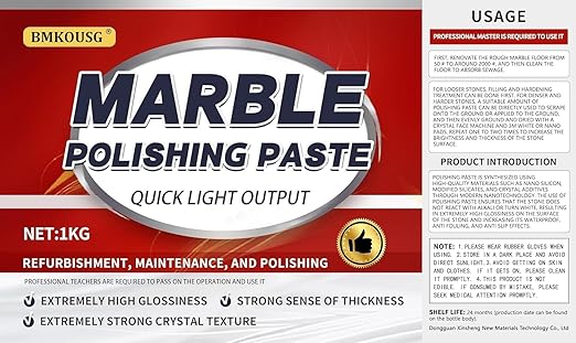 Marble Polishing Paste, Granite Polishing Compound,Marble Polishing Kit, Quartz Cleaner Countertop,Quartz Polish, Granite Sealer and Protectant - Non-Toxic, Streak-Free (2.2LB,1Pce)