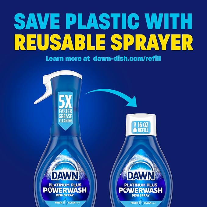 Dawn Powerwash Spray, Dish Soap, Dishwashing Liquid, Pumpkin Spice + Frosted Cranberry, 1 Starter Kit + 1 Refill, 2x16 Fl Oz