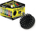Ultra Stiff 4-Inch Electric Spin Scrubber: Industrial Cleaning Supplies for BBQ, Oil Stains, Rust, Metal, Concrete, Grates, Smoker, Griddle, Outdoor Deck, Garage, & Driveway - No Wire Brush for Drill