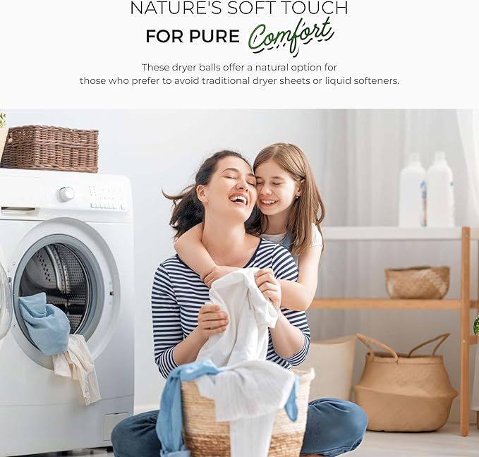 Pursonic Laundry Wool Dryer Balls – Reusable Dryer Balls Made from 100% Pure New Zealand Wool – Natural Fabric Softener Balls - Saves Drying Time/Energy Consumption (Pack of 3)