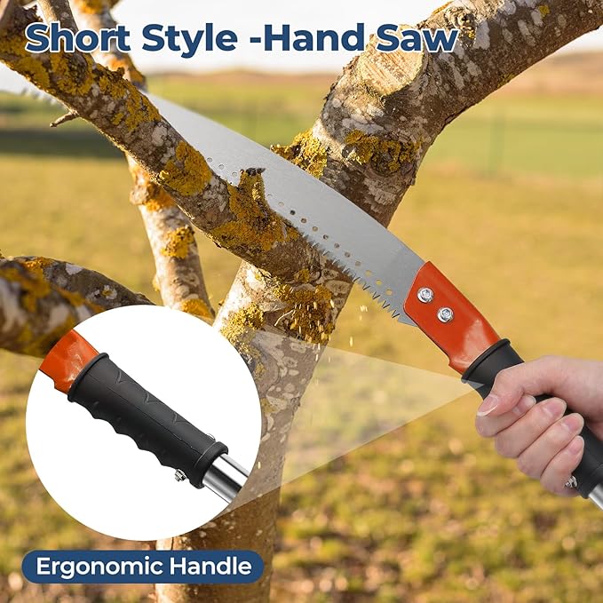 Pole Saws for Tree Trimming, 6.5FT Long Branch Cutter Handle Pruner, Heavy Duty Tree Trimmer Pole | Ergonomic Non-Slip Grip for Yard Garden and Patios High Branches Cutting
