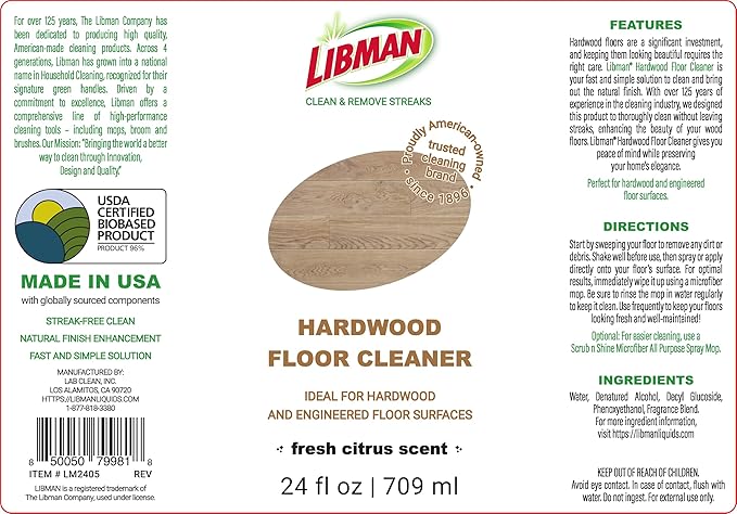 Libman Liquids Hardwood Floor Cleaner 128oz