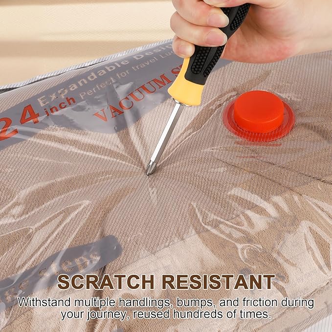 Travel Vacuum Bags with Pump - 15 Pack Space Saver Bag for Travel & Home, Clothes, Bedding, Blankets, Seasonal Storage
