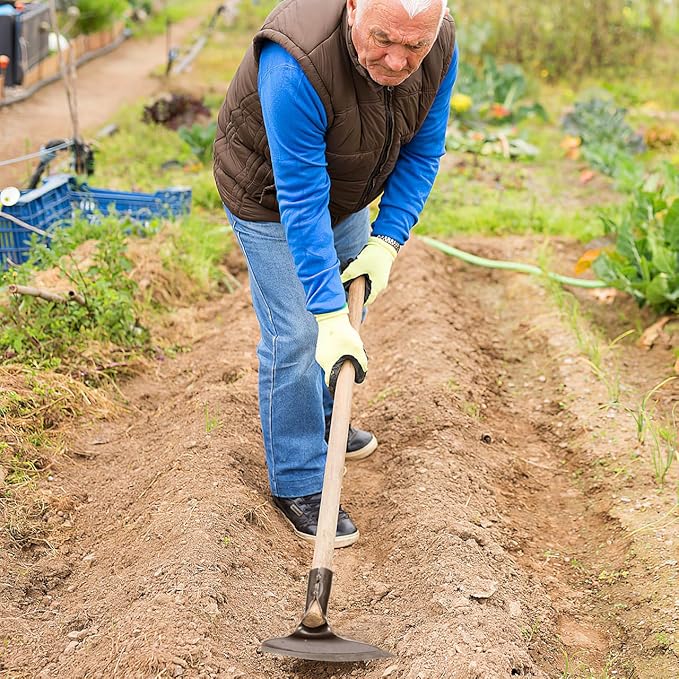 9.25 Inch Manganese Steel Garden Hoe Head Heavy Duty Weeding Tool for Soil Loosening and Agricultural Use Without Handle