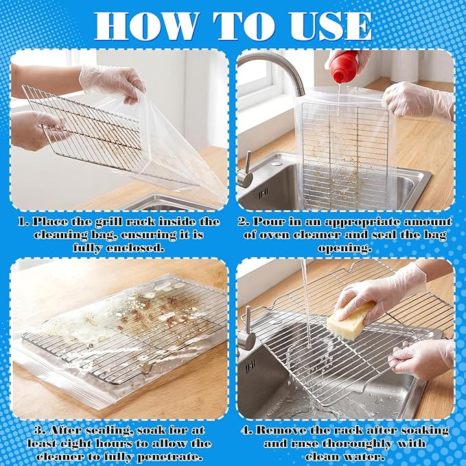 15 Pack Large Clear Zip Bags Reclosable Zip Plastic Lock Poly Bags 13.4 x 9.5 Inch - Thick Heavy Duty Clear with Lock Seal Zipper for Storage, Organization, Travel & Kitchen(9.5" X 13.4")