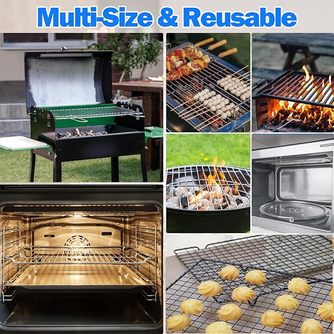 Palksky Oven Rack Cleaning Bags Kit, Reusable Soaking Bags with Brushes, Gloves & Cloth, No Mess Cleaning for Oven Racks, Grill Grates & BBQ Racks, No Cleaner Included, 9 Packs