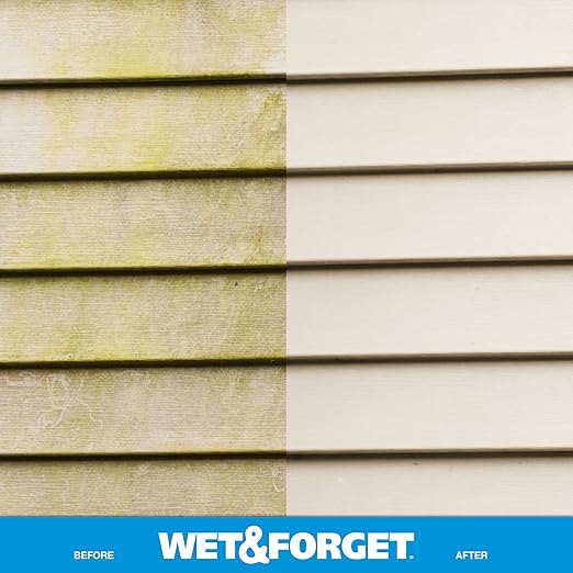 Wet & Forget Outdoor Moss, Mold, Mildew, & Algae Stain Remover Multi-Surface Cleaner, Ready to Use, 64 Ounce (Pack of 4)